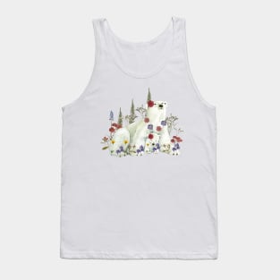 Pressed Flowers Polar Bear Tank Top